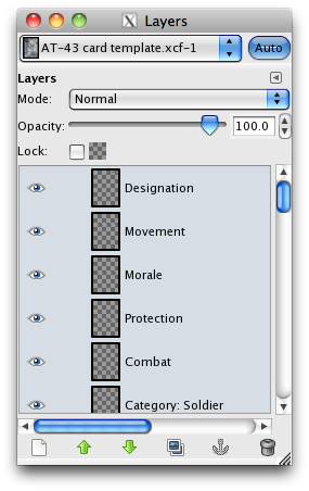 GIMP layers window