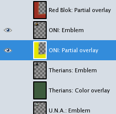 GIMP layers for various affiliations