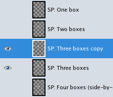 GIMP layers showing a duplicate of one layer