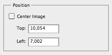 Part of the Photoshop &qyot;Print" window, showing the image placement box