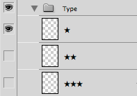 Photoshop layer group "Type"