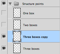 Photoshop layers showing a duplicate of one layer