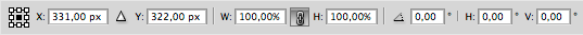 Photoshop "scale" toolbar