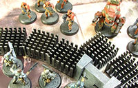 Photograph of infantry traps in use